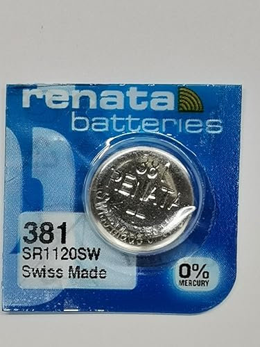 1x Renata Pile de Montre 0% Mercure Oxyde d’Argent, 381 (SR1120SW)