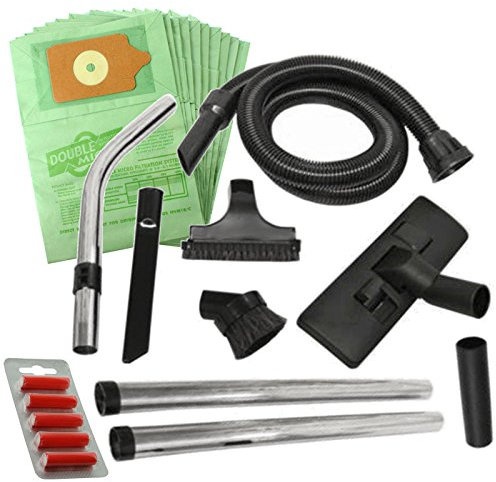 Spares2go Complete Wet & Dry 1.7m Hoover Hose, Rods, Floor & Mini Tool Kit for Numatic Henry Hetty etc Vacuum Cleaners (Includes 10 x Dust Bags + Fresheners)