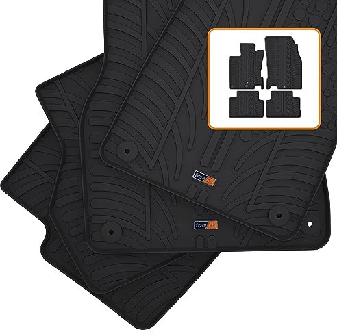 Travall Auto Gummimatten (4er Set) kompatibel mit Nissan Qashqai (2013-2021) Rogue (2017-2021) - Strapazierfähige Robuste Premium Auto Fußmatten Schwarz Pflegeleichte Gummifußmatten