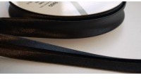 Schrägband, Satin-Polyester, 18 mm x 3 m, Schwarz