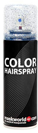 Glitter Color Haarspray für farbig buntes Haar - Blau - Glitzer Color Farbspray zum Verkleiden & Schminken für Karneval, Fasching, Halloween & Motto-Party