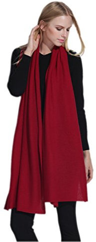 Prettystern Kaschmir 200cm extra lang Damen Herren Schal groß Cashmere Scarf Winter Stola - Weinrot/Burgundrot dunkelrot