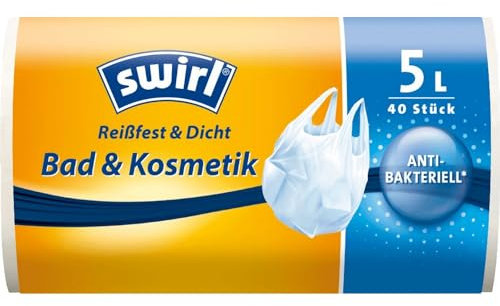 Swirl 5 l Tragegriff Müllbeutel, 40 Stück