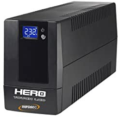 Infosec Onduleur Onduleur Hero Touch LCD 400 VA - Infosec Alimentation sans Interruption, PC, écrans, 4 Prises informatiques IEC, 400VA/240W