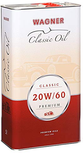 WAGNER Mehrbereichs-Motoröl Classic SAE 20W/60 Premium - Oldtimer & Motorrad Mit Ölfilter |API SM/CI-4| Turbo- & Katalysator geeignet | Reduziert Reibung & Verschleiß | 5 Liter Motoröle Für Autos