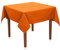 Tischdecke Uni Polyester - Einfarbig, Pflegeleicht, Bügelfrei, Tischtuch, Tischwäsche, Privat, Restaurant, Hotel, Handgefertigt, Made in Europa (Orange, 80x80 cm)