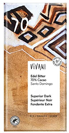 Vivani Organic Ecuador Cocoa Dark Chocolate 100 g (Pack of 5)