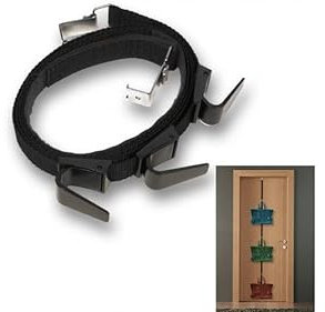 SIRO Türgarderobe Eggenfelden, Schlicht, Kunststoff - Stahl schwarz chrom glänzend, 2080 mm x 37 mm x 25 mm, H206/A3ZN1V1B