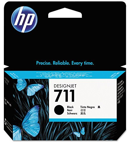 HP 711 Schwarz 38 ml Original Druckerpatrone (CZ129A) mit originaler HP Tinte, für DesignJet T120, T125, T130, T520, T525, T530 Großformatdrucker sowie den HP 711 DesignJet Druckkopf