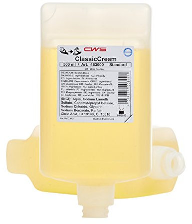 Flüssigseife CWS Classic Cream 500 ml Standard Classic mit Zitrusduft, gelb