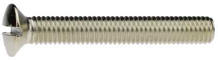 Reidl Linsenkopfschrauben mit Schlitz 6 x 30 mm DIN 964 Messing galv. vernickelt 200 Stück