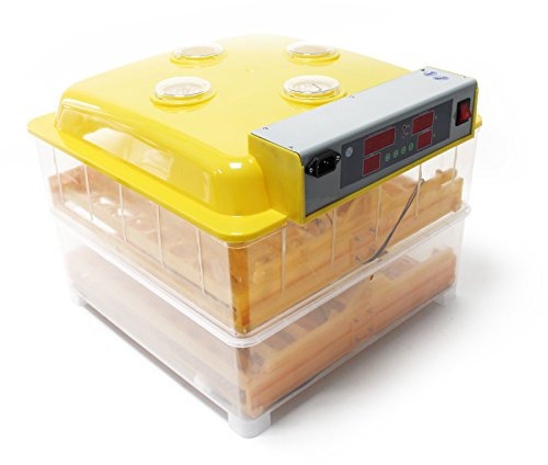 Wiltec Automatische Brutmaschine für 96 Eier, Inkubator mit vollautomatischem Wendesystem, Brutautomat mit Temperatursteuerung und Feuchtigskeitsregulierung, Brutkasten zum Eier ausbrüten
