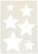 Efco Schablone mit Sternmotiv, 6 Designs, aus Kunststoff, transparent, DIN A5