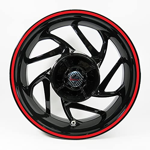 Classic-Style 700800 -Juego de adhesivos para bordes de llantas, diseño de rayas, para 16, 17 y 18 pulgadas (9 mm de ancho), para 2 llantas de motocicleta o 4 llantas de coche, muchos colores