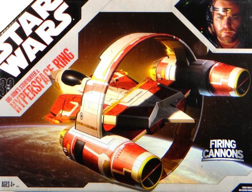 Star Wars 30th Anniversary Saga 2007 Exclusive Obi-Wan's Starfighter & Hyperspace Ring by Star Wars