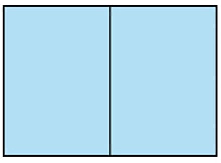 Paperado Klappkarten, A5, Aqua, 5 Stück