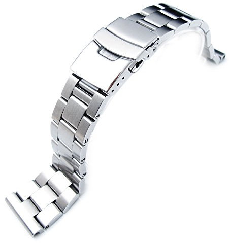 Uhrband von Super Oyster, 20 mm, massiver Edelstahl 316L, gerades Ende
