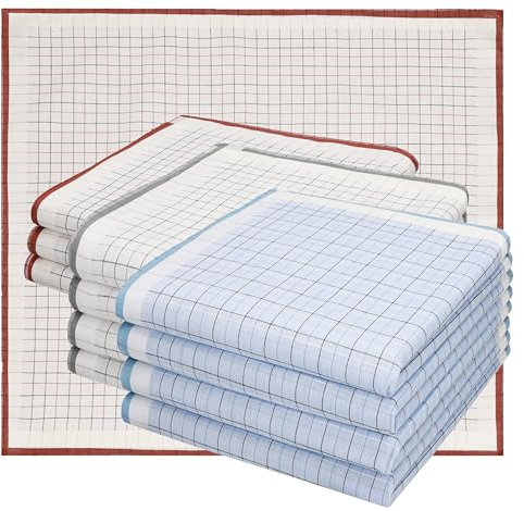 Betz Stofftaschentücher Herren 12 Stück – 100% Baumwolle – Größe 40x40 cm – Klassisches Taschentuch Set – Waschbar & langlebig - Dessin 6