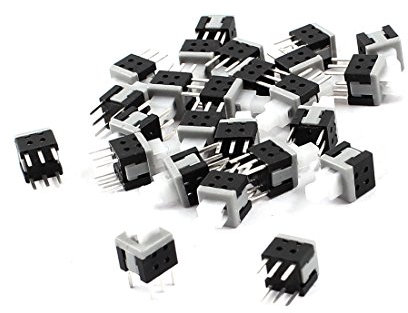 sourcing map 25 5,8 mmx5.8 mm autobloquante 6 broches DPDT Mini interrupteur Bouton poussoir