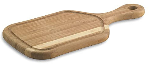 RICHARDSON SHEFFIELD SINCE 1839 Paddle Schneidebrett, 38 x 19,3 x 2 cm, mit Saftrille, Holzbrett Küche, Cutting Board, Brettchen, Küchenutensilien Holz, Bambus, Braun