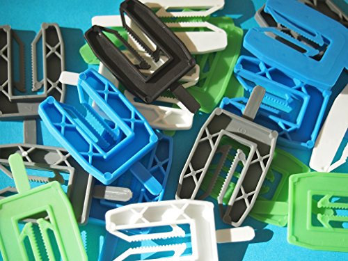 Assortiment de 100 Cales fourchette plastique 30x40mm, ép. 1 à 5mm, ref AKP7001