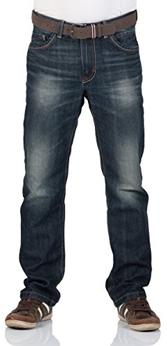 TOM TAILOR Herren Denim with Belt Jeanshose