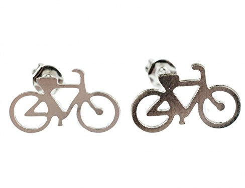 Miniblings Fahrrad Mountainbike Ohrstecker Fahrräder Bike silber - Handmade Modeschmuck I Ohrringe Stecker Ohrschmuck