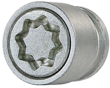 Farad 1-AC1/E STAR LOCK 1CH Starlock Räder für Autos mit Bolzenspannung, 4 mit 1 Schlüssel