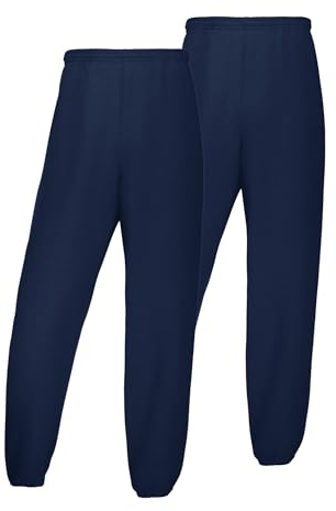 Hanes mens Ecosmart Non-pocket (Pack of 2) athletic sweatpants, Navy-2 Pack, Large US