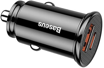 Baseus Circular Plastic Autoladegerät USB-A Typ-C USB-C PD 30W QC 3.0 SCP 5A
