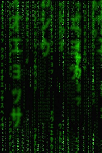 1art1 Matrix Code, Grüner Regen Selbstklebende Fototapete Poster-Tapete 180x120 cm