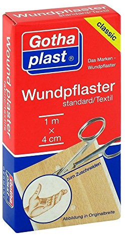 Gothaplast Wundpflaster stand. 4 cmx1 m geschnitten, 1 St