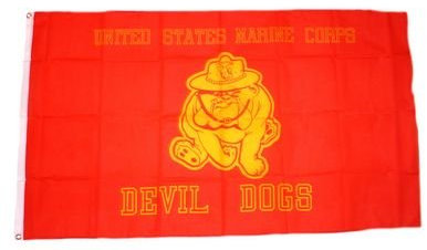 Fahne Flagge USA - Devil Dogs Marine Corps 90 x 150 cm