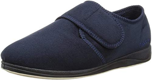 Padders Plus Men's Charles mens slippers, Blue 24 Navy, 13 UK