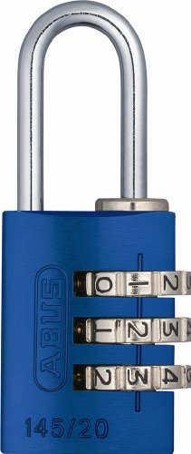 ABUS 145/20 C 20 mm Body 3 Zifferblatt rücksetzbaren Kombination Vorhängeschloss, blau