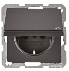 Berker Steckdose Q.1/Q.3 anthrazit, samt 47516086