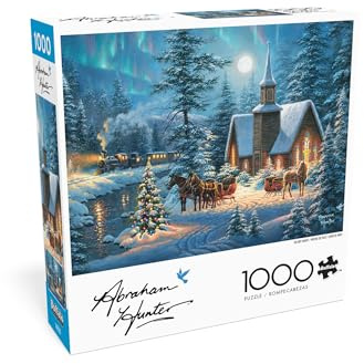 Buffalo Games - Abraham Hunter - Silent Night - 1000 Piece Jigsaw Puzzle for Adults - Challenging Puzzle Perfect for Game Nights - Finished Size is 26.25 x 19.75