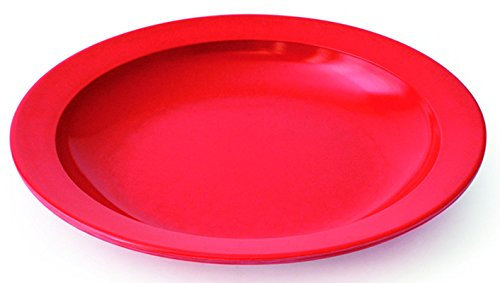 Visiodirect Lot de 10 Assiettes Creuses Melamine Rouge Ø205 x H30 mm