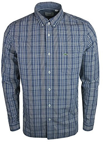 Lacoste CH9903 LS Chemise à carreaux Bleu P78, bleu, 58