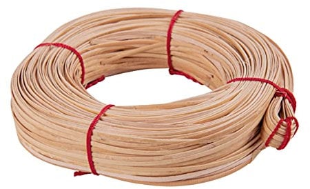 Rayher Rotin plat Qualité 1A, nature, 1 rouleau, 125g, plat, largeur 2,5mm, bande rouge, arts créatifs, vannerie, chaises, corbeilles, paniers-6501100, Multicolore, 1.6 x 1.6 x 0.25 cm