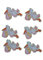 Bieco 05-001129 - Sticker Storch, rosa, (6 Stück)