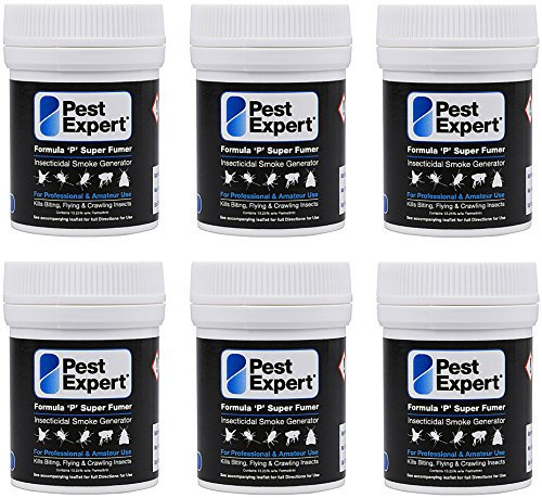 Pest Expert Carpet Moth Killer Super Fumer Smoke Bombs Strong Treatment 6 x 11g – Max Strength Moth Bomb, Fast-Acting for Effective Control, Professional Strength for Approved Amateur Use