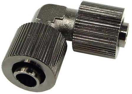 10/8mm L Schlauchverbinder - kompakt - black nickel