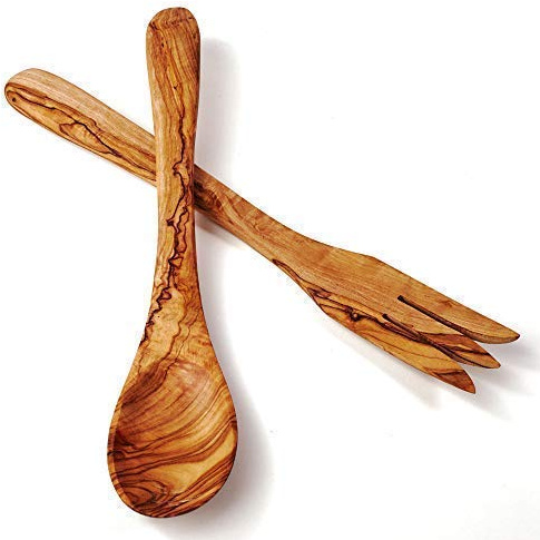 DAS OLIVENHOLZBRETT® Salatbesteck, Servierbesteck 30cm
