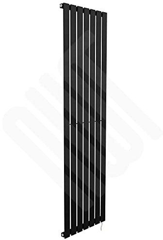 Corwen Black Electric Vertical Radiators - PRE FILLED - 516mm (w) x 1850mm (h)- Corwen Black - 800W