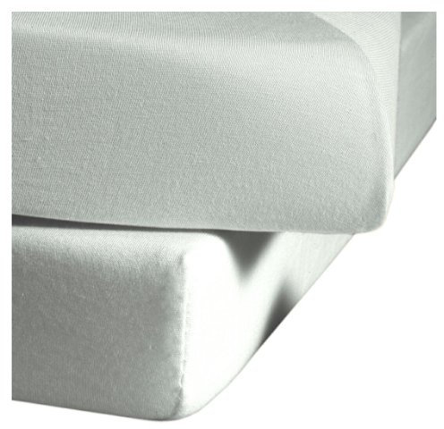 Fleuresse Jerseyspannlaken, silber, 110 x 200 - 120 x 200 cm