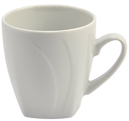 Van Well Porzellan-Kaffeebecher Celebration I Tasse aus edlem Porzellan I Porzellan-Tasse in schönem Weiß I weiße Tassen mit 30 cl Fassungsvolumen I mikrowellen- & spülmaschinengeeignet