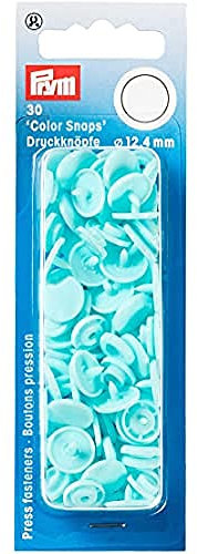 Prym 393159 Nähfrei Druckknopf Color Snaps rund 12,4 mm helltürkis, Kunststoff, 12.4 mm