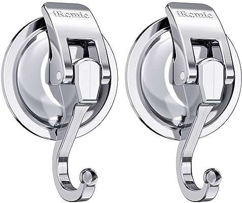 iRomic Heavy Duty Vacuum Suction Cup Hooks (2Pack) Specialized for Kitchen&Bathroom&Restroom Organization