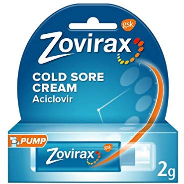 Zovirax Cold Sore Relief Treatment Cream Pump 5% - 2g Pump